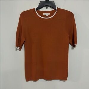 ROLLER Rabbit Crew Neck Top Burnt Orange Size XS